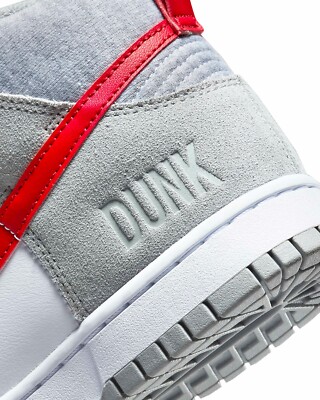 Nike Dunk High Retro SE Light Smoke Grey/White/Gym Red DJ6152-001