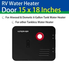 15"x18" Black Door Flush Mount for Atwood & Dometic 6 Gallon RV Water Heater 