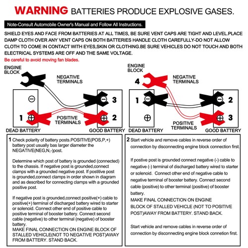 13FT Heavy Duty 2 Gauge Battery Booster Cable Emergency Power Jumper 800 Amp USA - Picture 15 of 15
