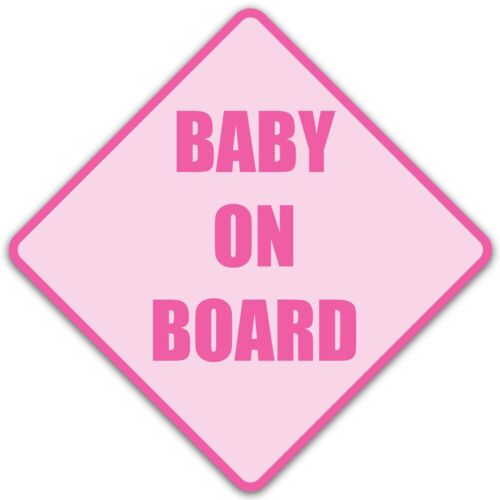 Baby Onboard Naklejka winylowa Naklejka Na pokładzie Dziecko Dziecko Dziewczynka Różowa Księżniczka - Zdjęcie 1 z 1
