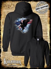 Patriotic Flying Eagle Hoodie Sweatshirt - USA American Flag 4th of July