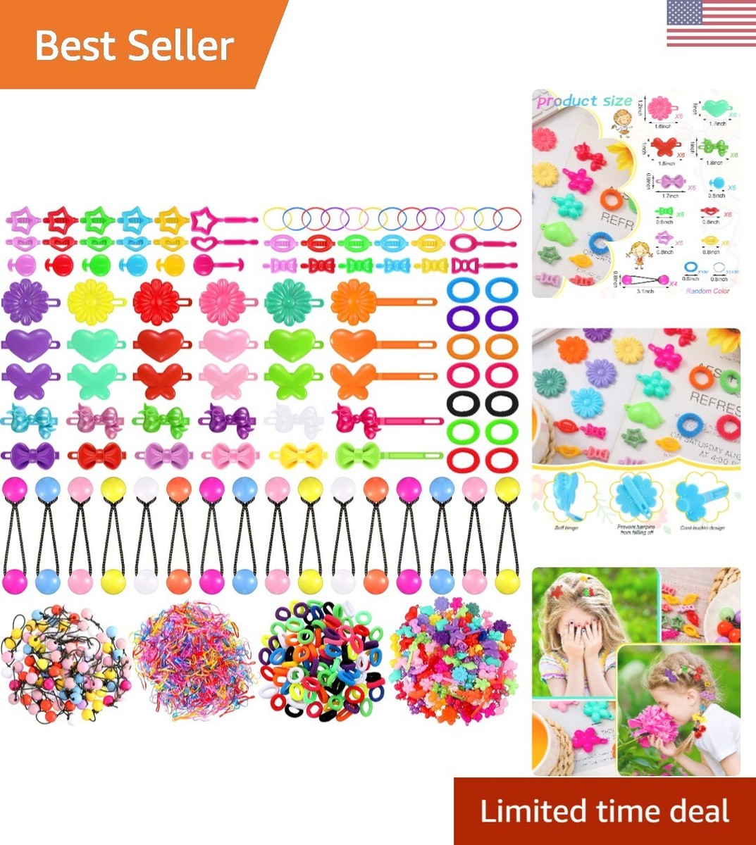 Assorted Hair Accessories for Girls - Hair Barrettes, Hair  display picture 3