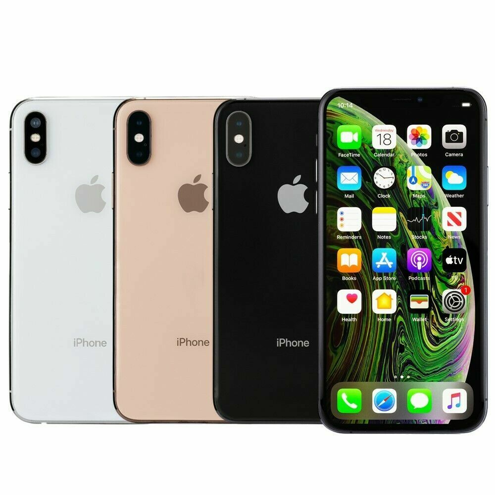 Apple iPhone XS 64GB Fully Unlocked Smartphone (Gray, Gold, Silver) - Used