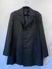 <!--F#f_0-->Em Herringbone - Size XL - Men’s Wool Blend Long Black Overcoat - Fully Lined<!--F/-->