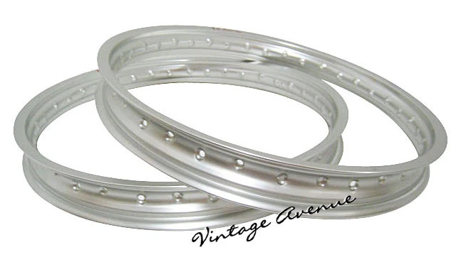 Llanta delantera y trasera Kawasaki KX250 KX420 1980 1981 '80 '81 ALUMINIO (PLATEADO) Foto 2 de 4