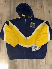 Men’s Vintage Apex One Notre Dame Fighting Irish Nylon Puffer Coat XL With Tags 