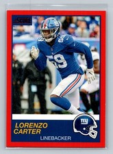Lorenzo Carter 2019 Score #182 New York Giants Red Football Card