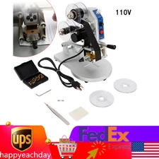 110V Manual Hot Stamp Printer Ribbon Hot Foil Stamping Printer Date Code Machine