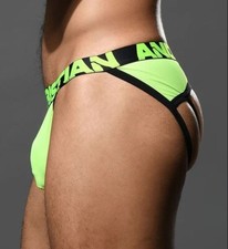 Nuevo Sexy Andrew Christian Control de Humedad Divertido Deportivo con Bolsa Casi Desnuda - Gay