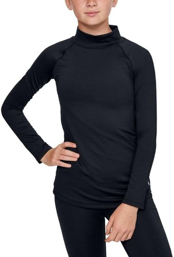 UNDER ARMOUR GILRS' COLDGEAR LONG SLEEVE MOCK T-SHIRT BIG KIDS BLACK SIZE XS-XL - Picture 7 of 9