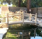 7 1/2 foot Garden Bridge Solid Wood Backyard Pond Creek Stream Landscape Walkway