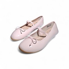Wonder Nation Girls Pink Bow Ballet Flats Casual Dress Shoes Size US 6