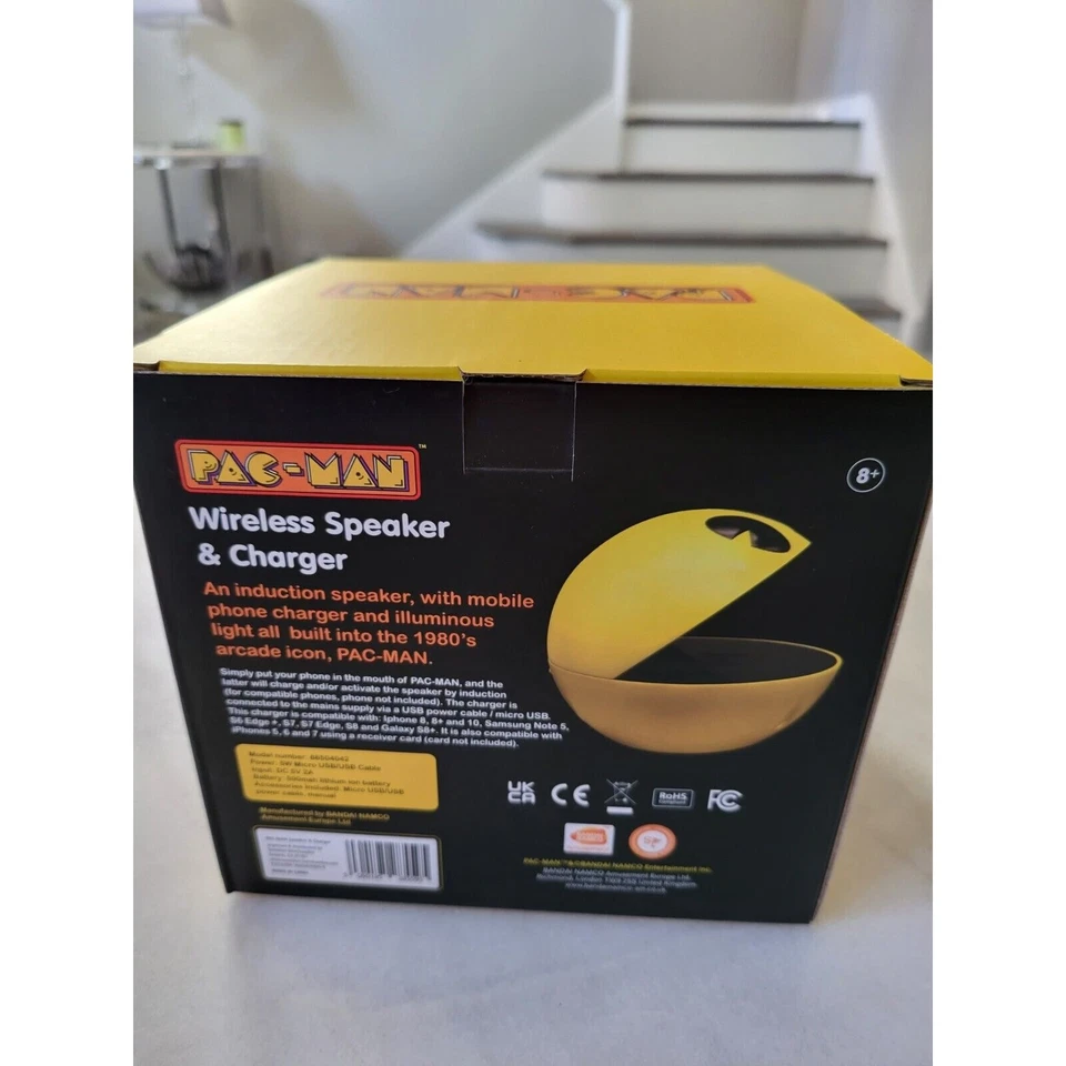 Pac-Man Wireless Speaker & Charger Genuine Bandai Namco New - Image 4 of 4