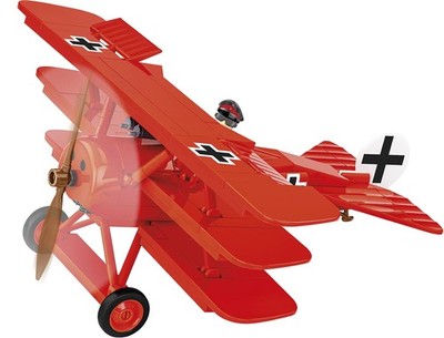 COBI Great War WWI Fokker DR.1 RED Baron Fighter Plane Building Block Set # 2996