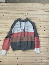 WOMEN S LARGE MULTI-COLORED HOODED SWEATER
