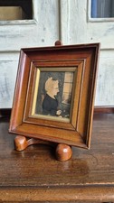 Antique Naïve Portrait Miniature, Victorian Watercolour Portrait, Antique Art