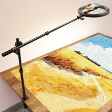 Ring Light Overhead Phone Camera Mount for Desk Tripod - 10" Ring Light with ...
