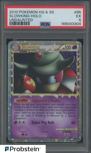 2010 Pokemon HG & SS Undaunted #85 Slowking - Holo PSA 5 EX