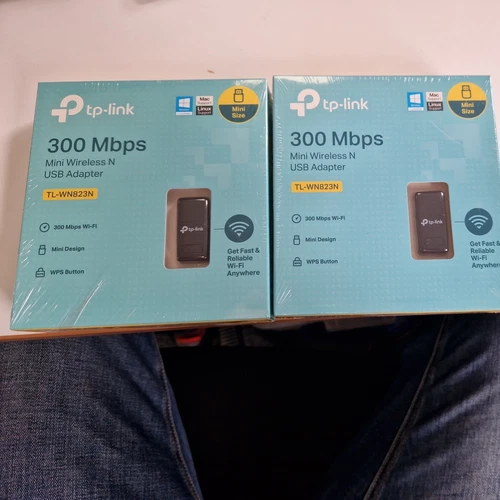 2 x Tp-Link 300Mbps Mini Wireless N USB Wifi Adapter, Ideal for Smooth HD Video