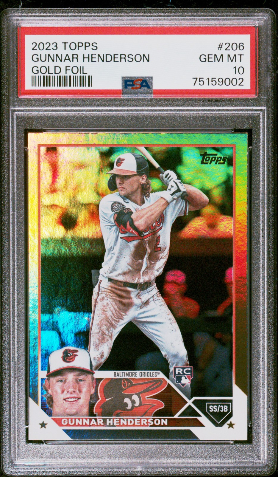 2023 Topps Gunnar Henderson #206 Gold Foil PSA 10