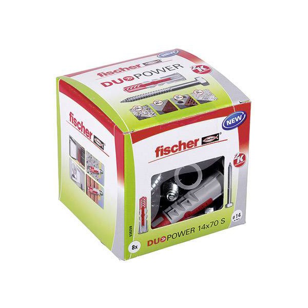 Fischer DuoPower Plug 14x70 mm10pcs optimises grip on materials
