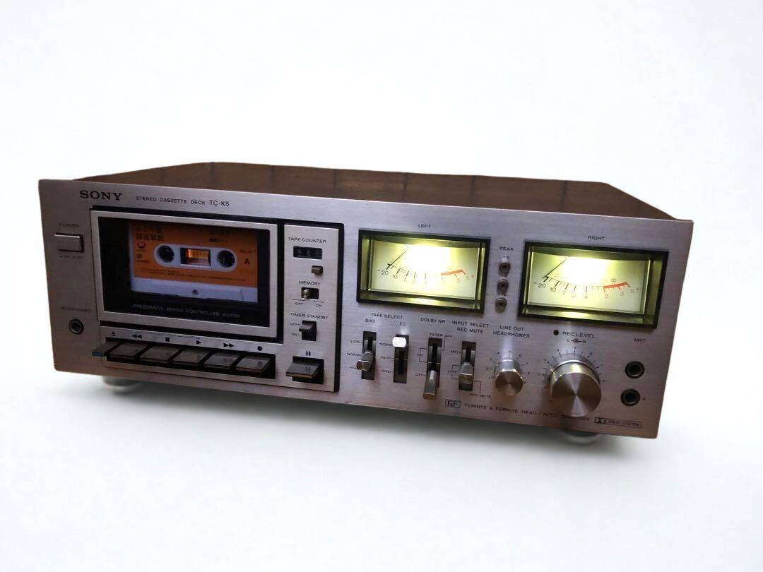 Sony TC-K5 Cassette Deck Green Motor Dolby B Noise Reduction