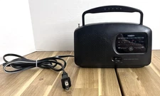 GE General Electric AM/FM Portable Band Radio 7-2664B Dual Power Antenna