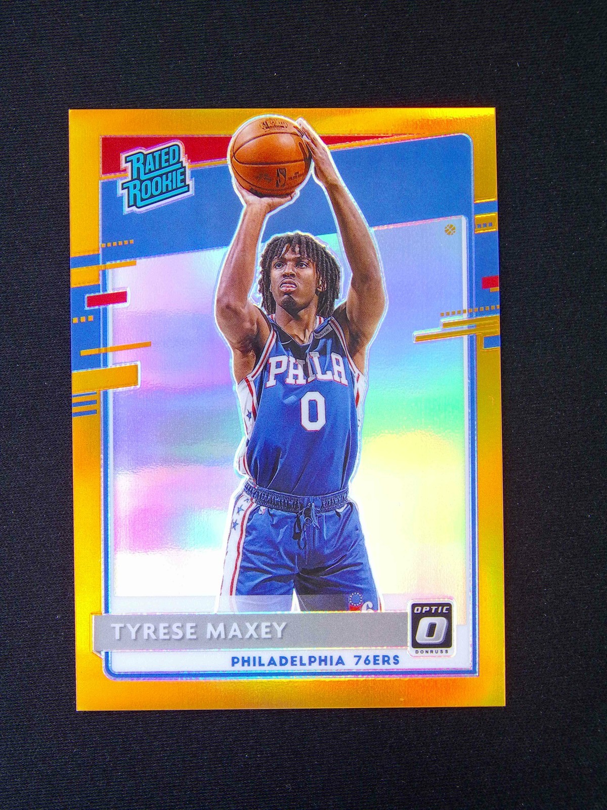 2020-21 Panini Donruss Optic Tyrese Maxey #171 RC Rated Rookie Orange /199