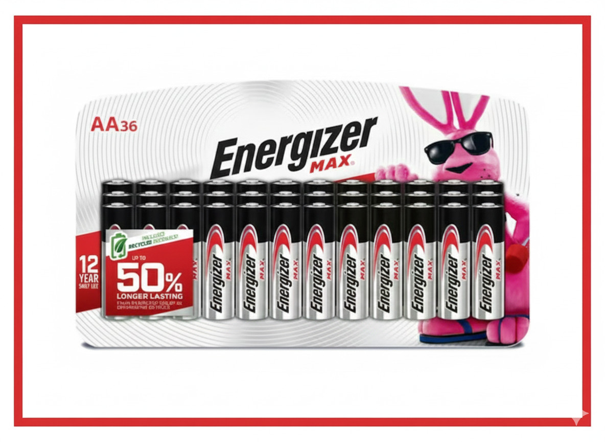 MAX AA Batteries (36-Pack), Double A Alkaline Batteries