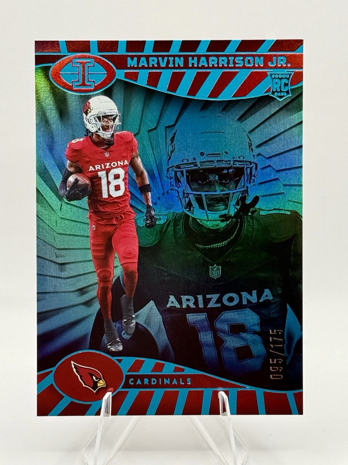 2024 Panini Illusions - Marvin Harrison Jr. #3 Trophy Collection Teal /175 (RC)