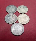 Lot of 5 Silver Seated Liberty Dimes 1853-1891 260410