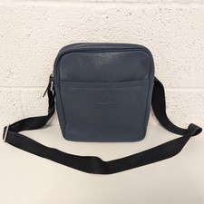 Vivienne Westwood Leather Messenger Crossbody Bag Teal Blue Orb