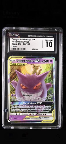 Gengar & Mimikyu-GX graded CGC 10 for sale on eBay