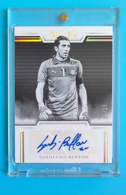 2024-25 Panini Noir Italy Gianluigi Buffon Auto 1/10 jersey number ≈1/1
