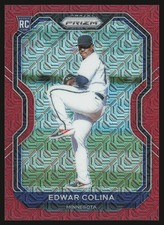 2021 Panini Prizm #51 Edwar Colina Red Mojo Prizm #/149 SN