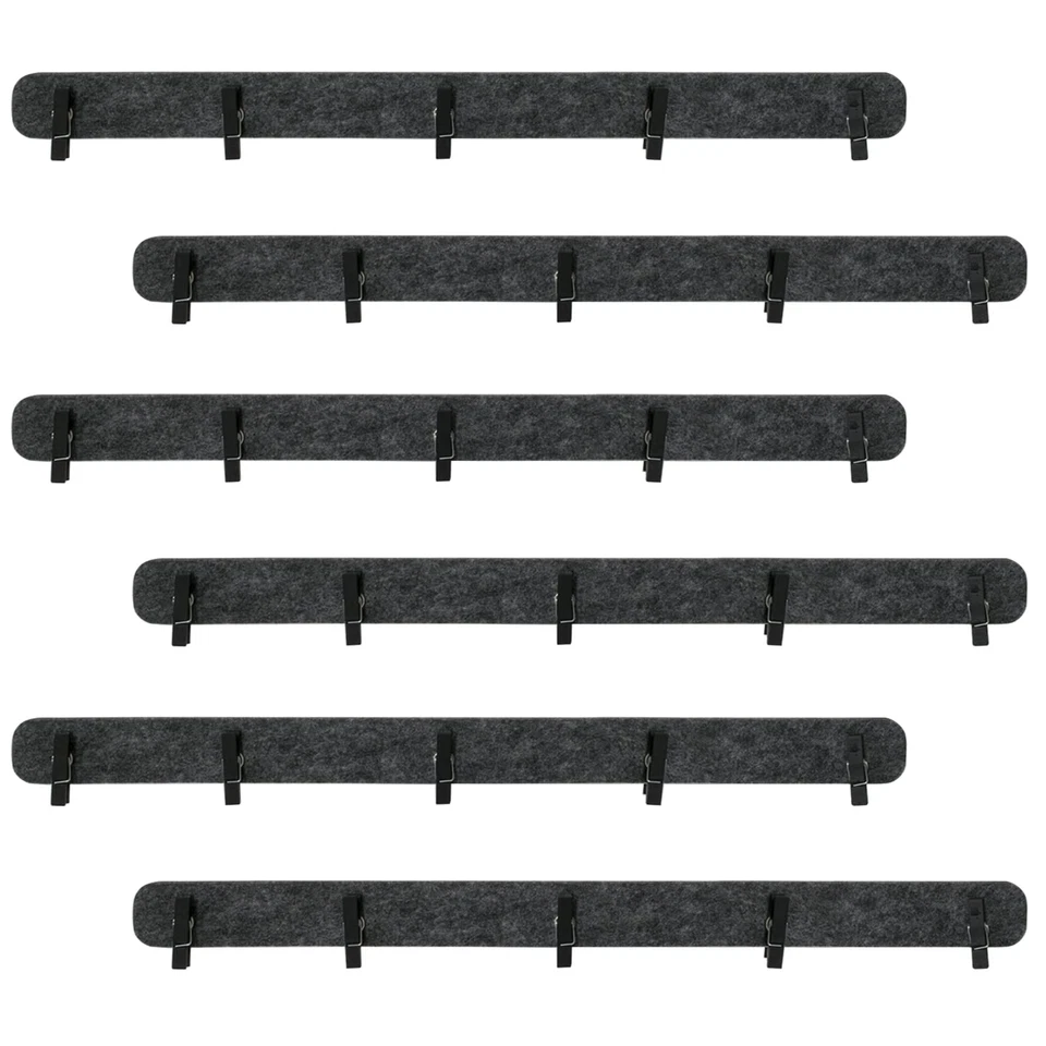 Picture Frames Collage Wall Decor, 6 Pcs Black Felt Lightweight Bulletin Boar... - Image 2 of 4