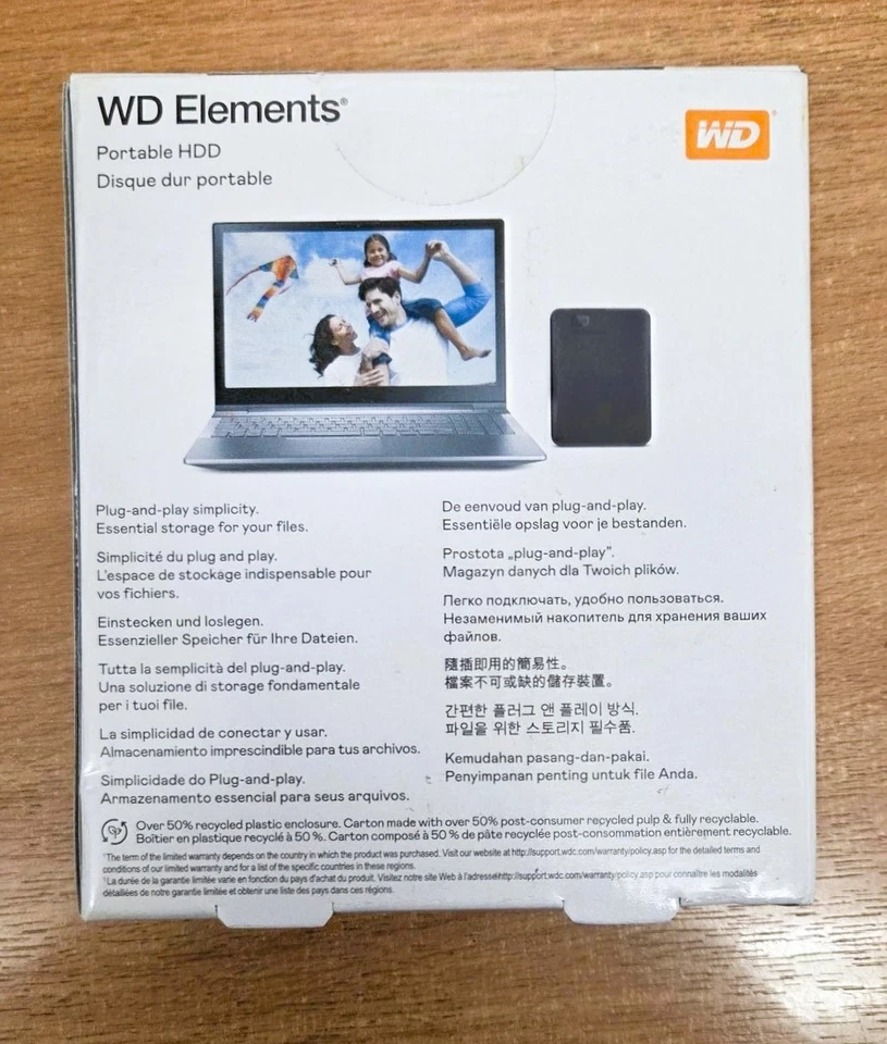 Western Digital Elements 4TB,External,2.5 inch (WDBU6Y0040BBK-WESN) Hard Drive - image 2 of 4