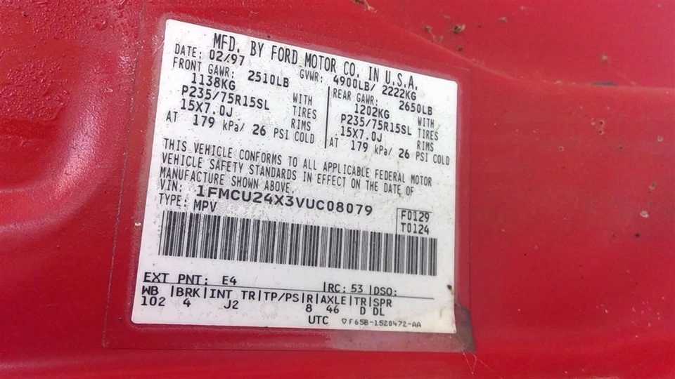 EXPLORER  1997 Coolant Reservoir 1709053 Foto 4 de 4