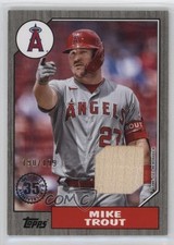 2022 Series 2 1987 Topps Baseball Relics Black 190/199 Mike Trout #87BR-MT 00li