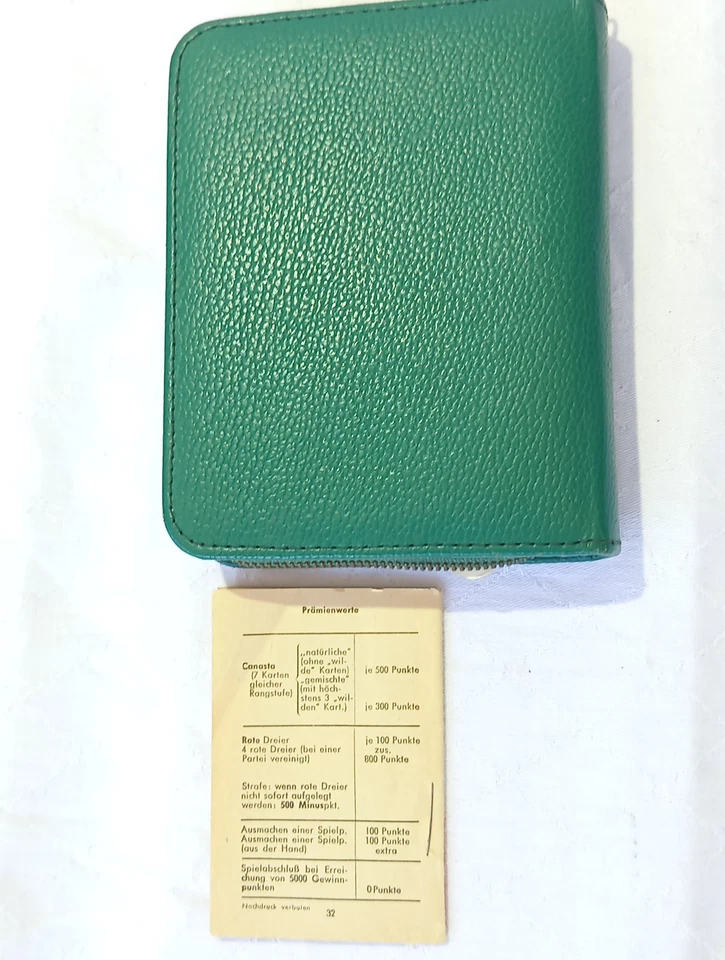Rommé Canasta Set Etui komplett Vintage Karten Reise Spiel Bridge alt 62  - Bild 4 von 4