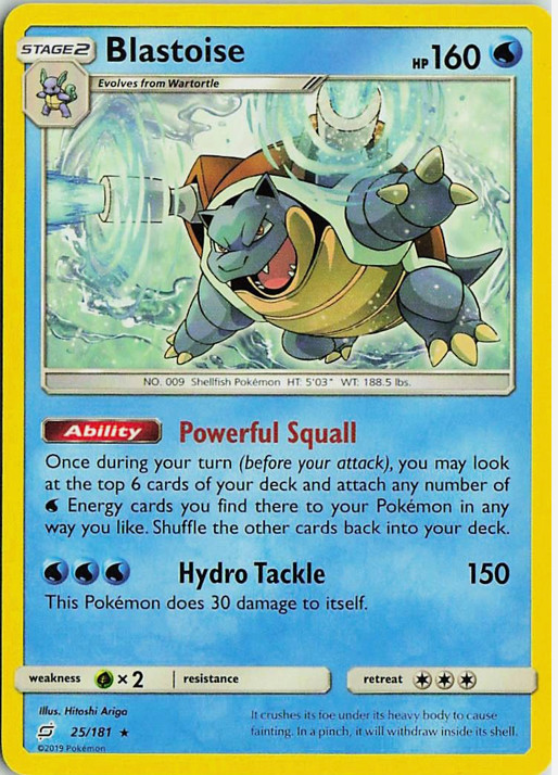 Blastoise - 25/181 - Rare - Team Up - NM/M
