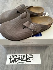 Stussy x Birkenstock Boston Clog Anthracite Brown Size 8