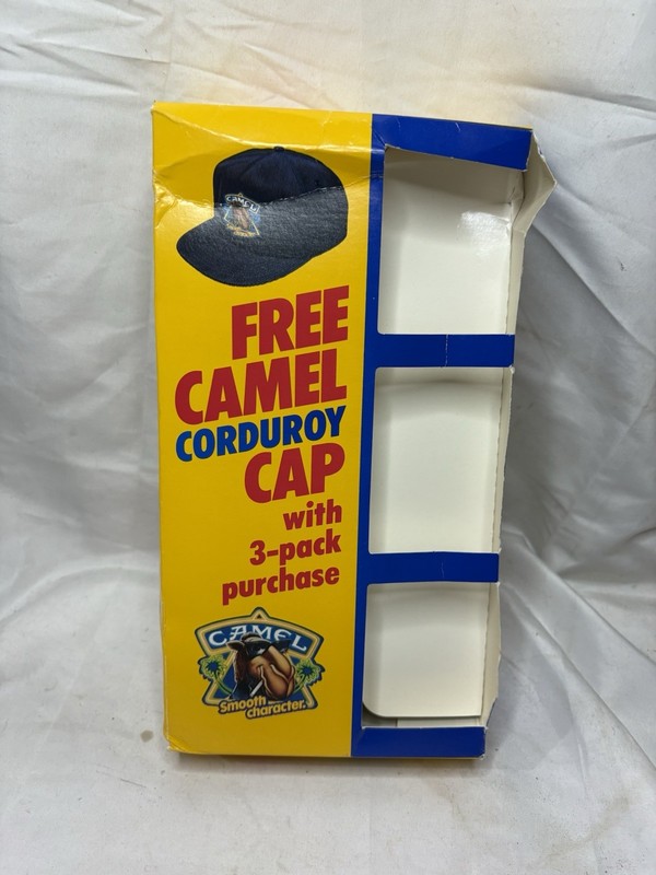Camel Cigarettes Blue Smooth Character Corduroy Snapback hat/Ball Cap