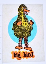 Original VINTAGE 1980s Heat Transfer | Big Bird Sesame Street