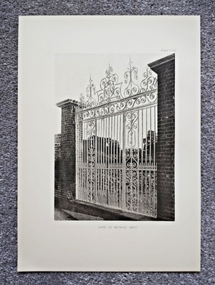 Beispiel eines Tores in Eltham, Kent - antiker Druck - 1911