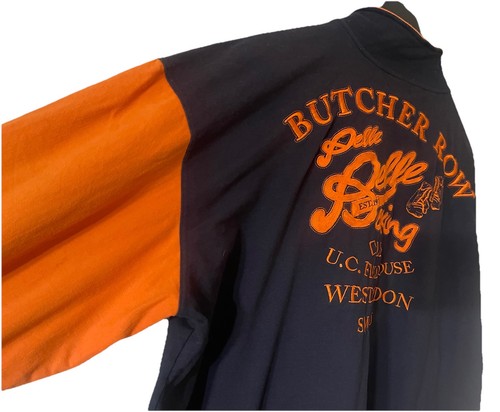 RARE Pelle Pelle Butcher Row Boxing Club Varsity Jacket Size 4XL Embroidered - Picture 5 of 7