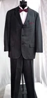 Vintage 60s Men's Timely Clothes DC-8 Black/Gray Pinstripe 2 Piece Suit Size 40S