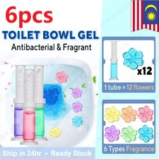  6pcs Toilet Bowl Gel Cleaner Freshener Cleaning Flower Scent FREE SHIPPING