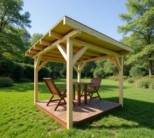 Holzpavillon Gartenhaus Gartenlaube Gartenpavillon Pavillon Grillhütte Haus 