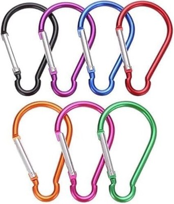 5 Pcs Colorful 4'' Aluminum Carabiner Clip Big Spring Snap Key Chain Hook for